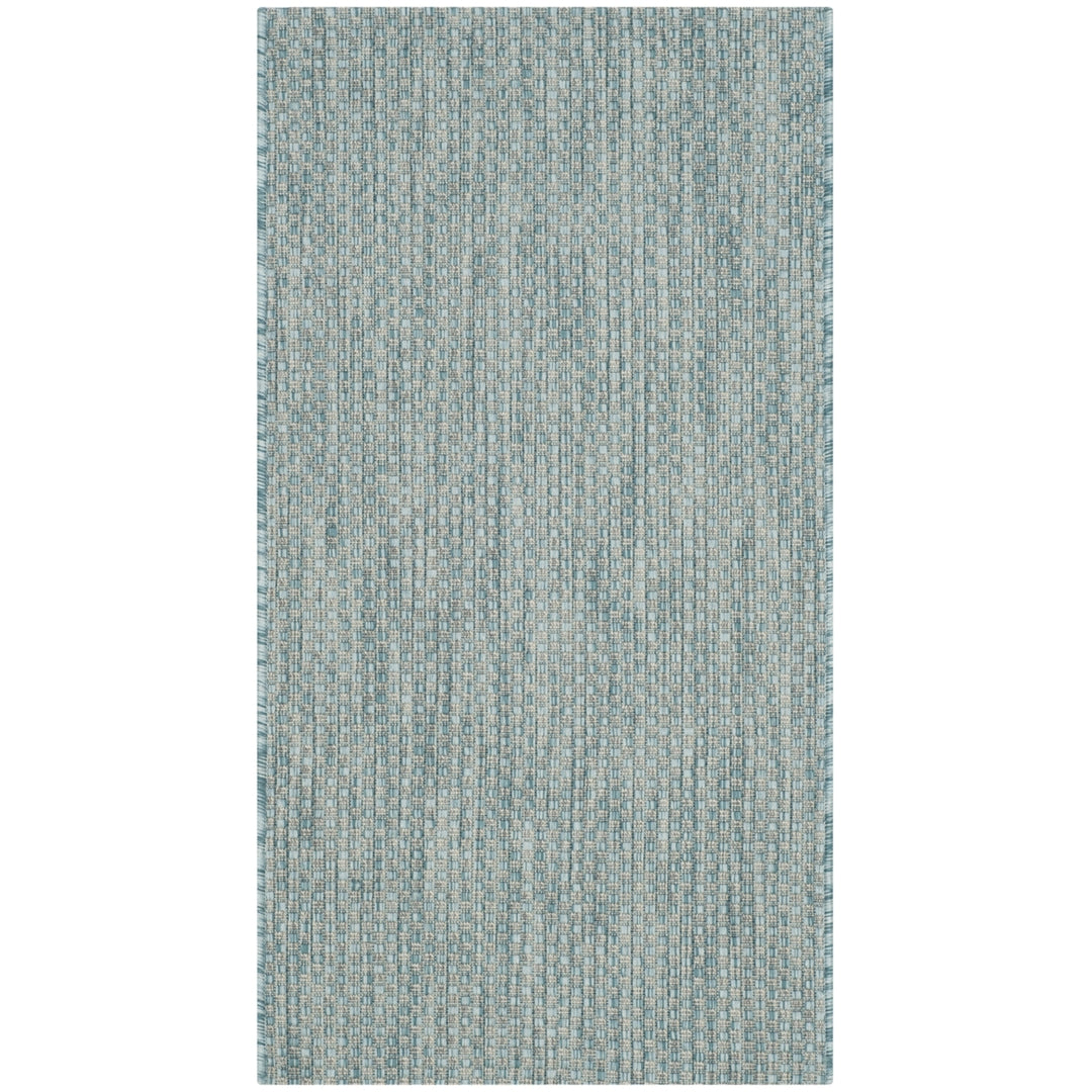 SAFAVIEH Outdoor CY8521-37121 Courtyard Navy / Grey Rug Image 3