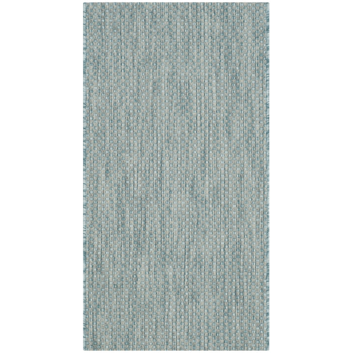 SAFAVIEH Outdoor CY8521-37121 Courtyard Navy / Grey Rug Image 3