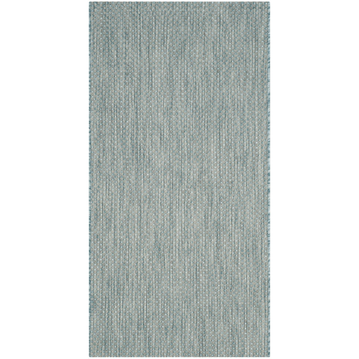 SAFAVIEH Outdoor CY8521-37121 Courtyard Navy / Grey Rug Image 5