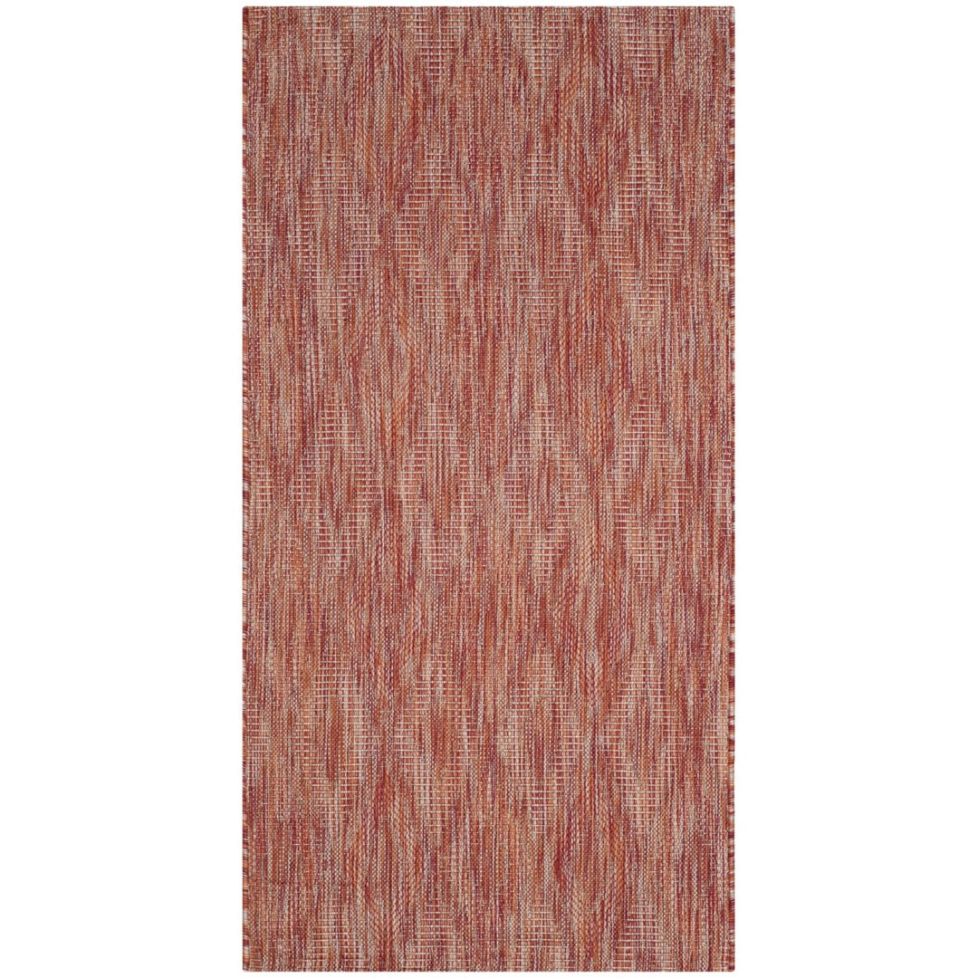SAFAVIEH Outdoor CY8522-36522 Courtyard Red / Red Rug Image 4
