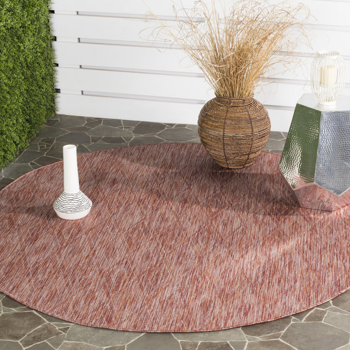 SAFAVIEH Outdoor CY8522-36522 Courtyard Red / Red Rug Image 10