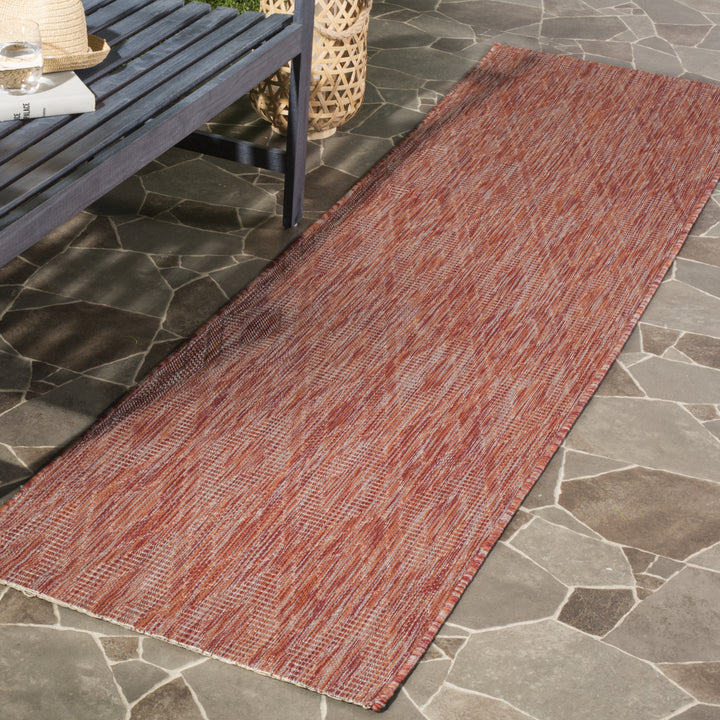 SAFAVIEH Outdoor CY8522-36522 Courtyard Red / Red Rug Image 11
