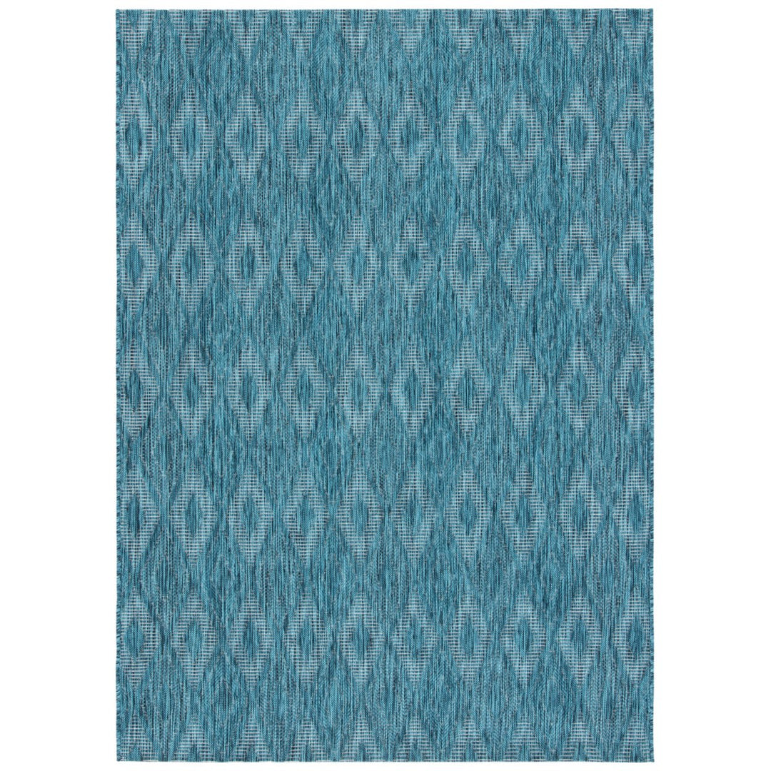 SAFAVIEH Outdoor CY8522-37222 Courtyard Turquoise / Blue Rug Image 3