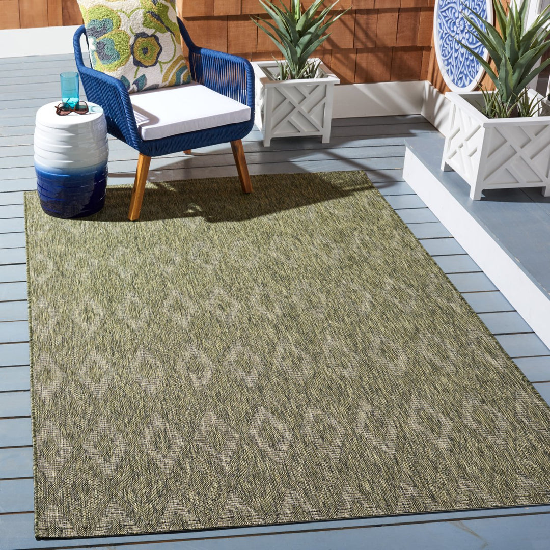 SAFAVIEH Outdoor CY8522-37922 Courtyard Collection Olive Rug Image 1