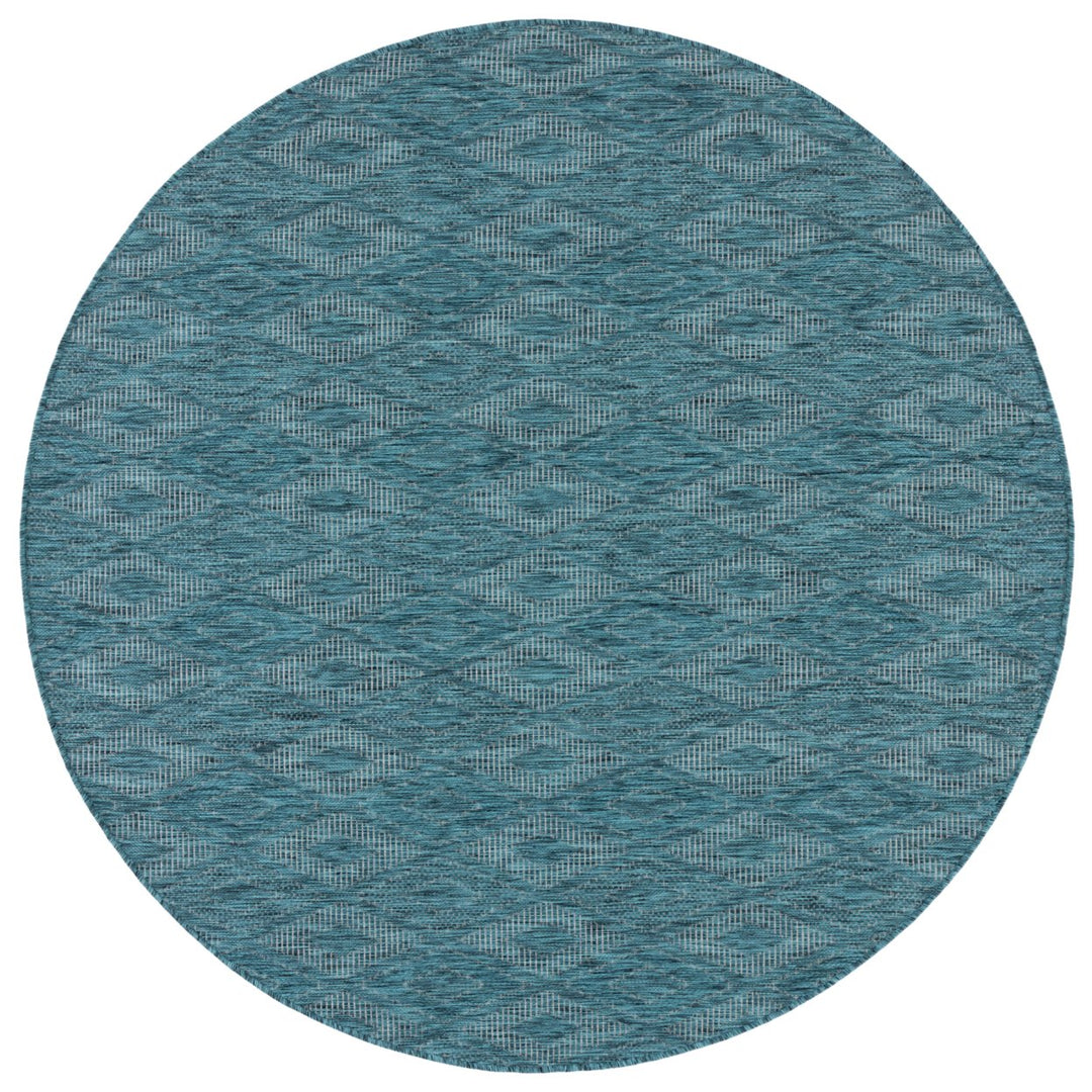 SAFAVIEH Outdoor CY8522-37222 Courtyard Turquoise / Blue Rug Image 4