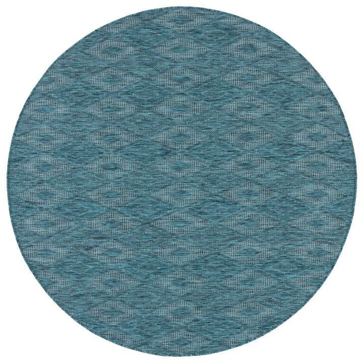 SAFAVIEH Outdoor CY8522-37222 Courtyard Turquoise / Blue Rug Image 4