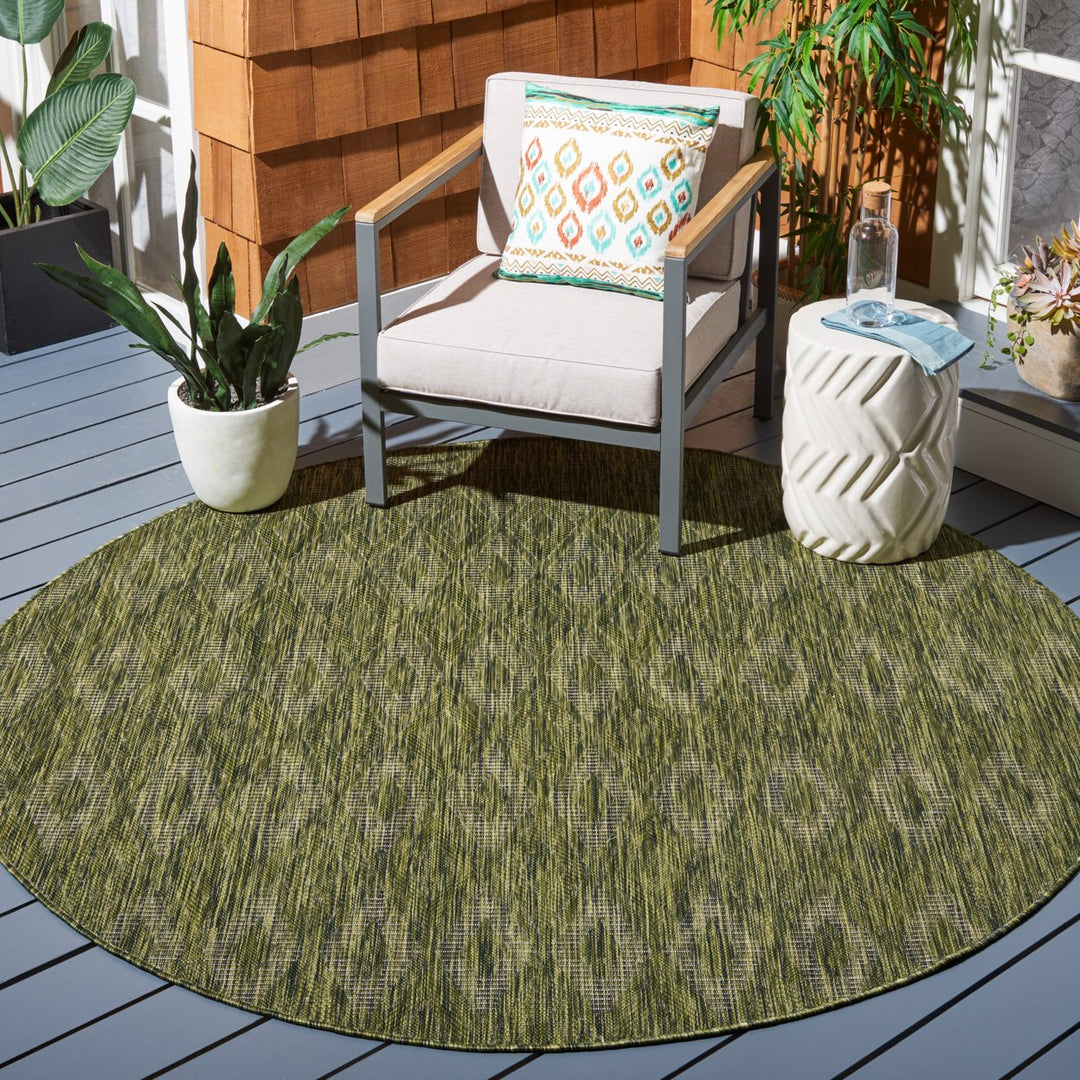 SAFAVIEH Outdoor CY8522-37922 Courtyard Collection Olive Rug Image 2