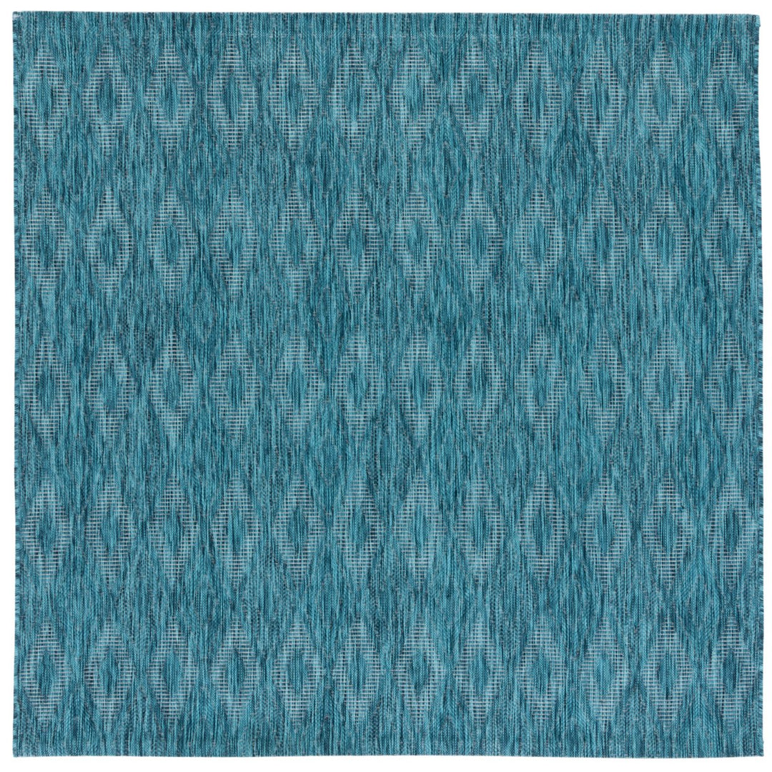 SAFAVIEH Outdoor CY8522-37222 Courtyard Turquoise / Blue Rug Image 5