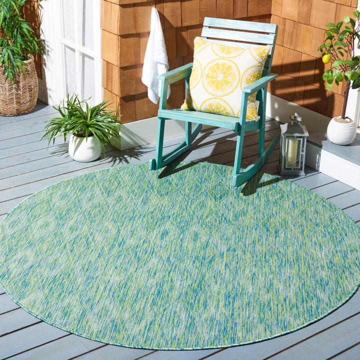 SAFAVIEH Outdoor CY8522-55722 Courtyard Collection Green Rug Image 2