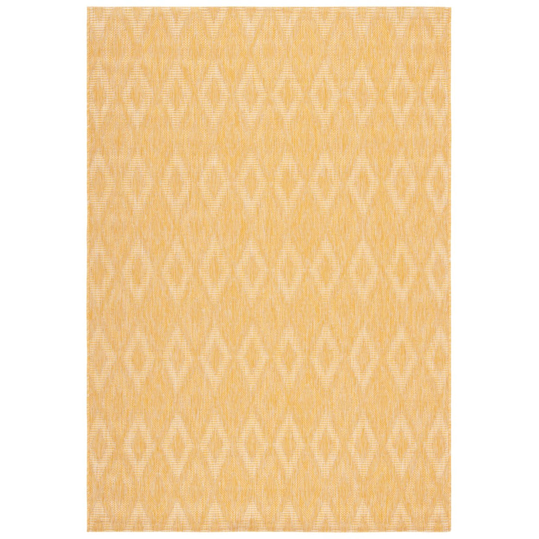 SAFAVIEH Outdoor CY8522-56022 Courtyard Collection Gold Rug Image 1