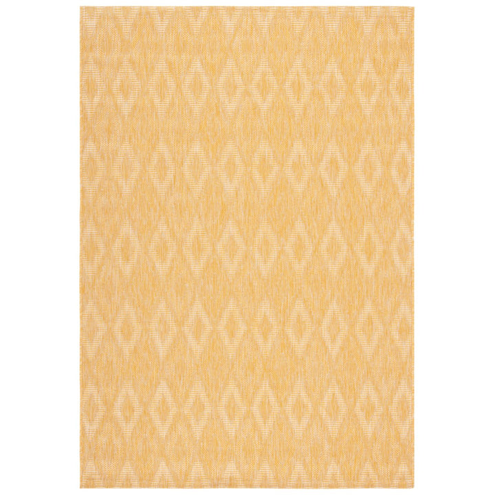 SAFAVIEH Outdoor CY8522-56022 Courtyard Collection Gold Rug Image 1