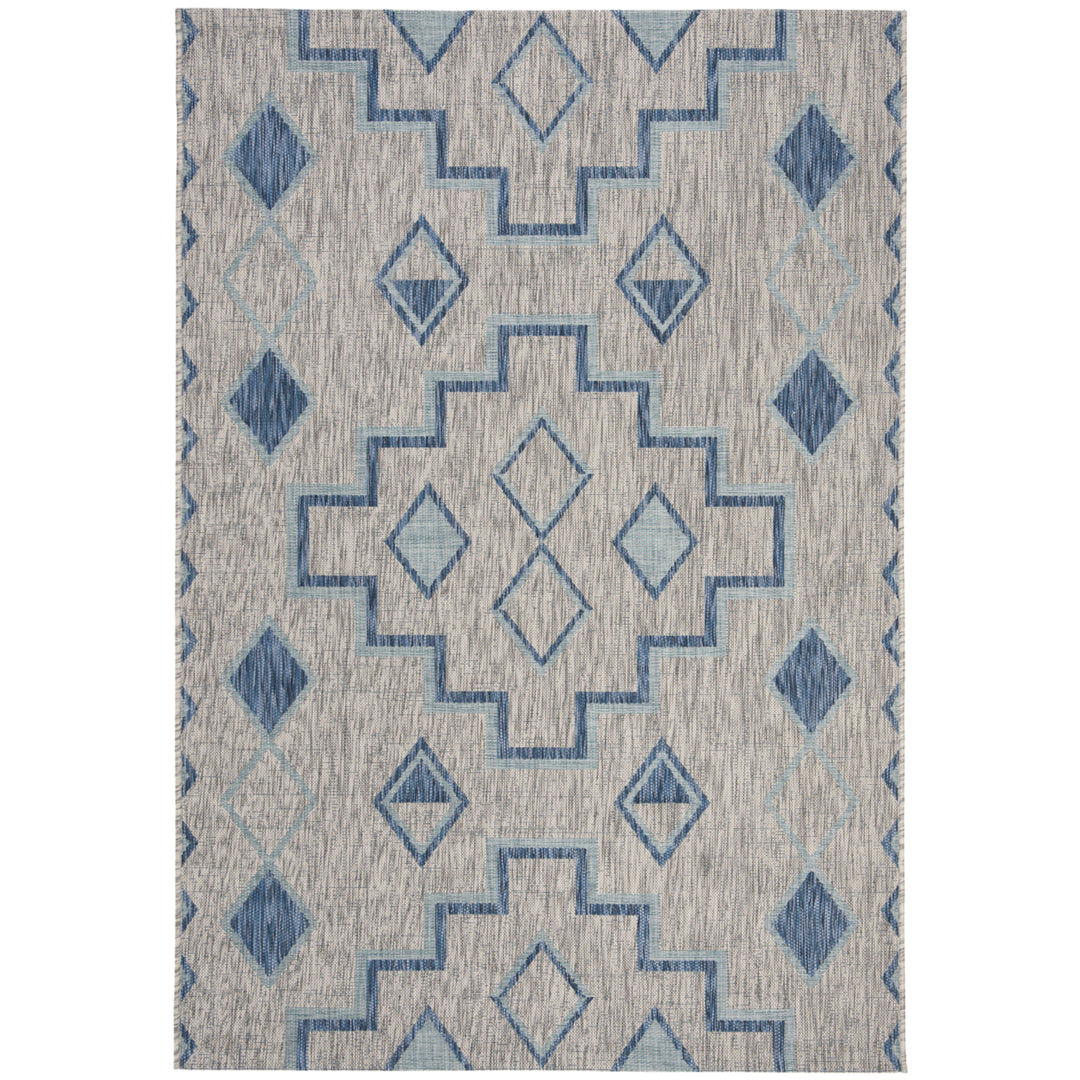 SAFAVIEH Outdoor CY8533-36812 Courtyard Grey / Aqua Rug Image 10