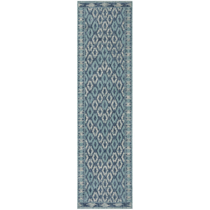 SAFAVIEH CY8531-39421 Courtyard Navy / Aqua Image 1