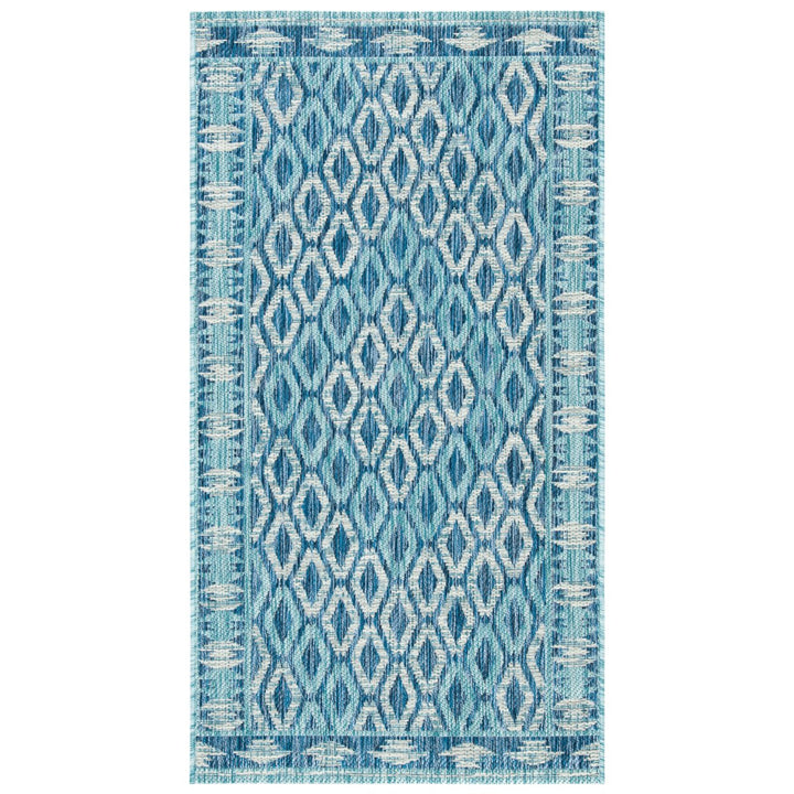 SAFAVIEH CY8531-39421 Courtyard Navy / Aqua Image 1