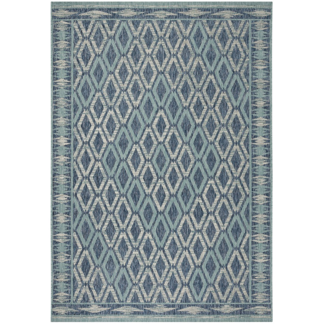 SAFAVIEH CY8531-39421 Courtyard Navy / Aqua Image 1