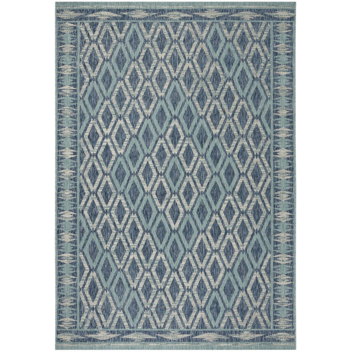 SAFAVIEH CY8531-39421 Courtyard Navy / Aqua Image 1