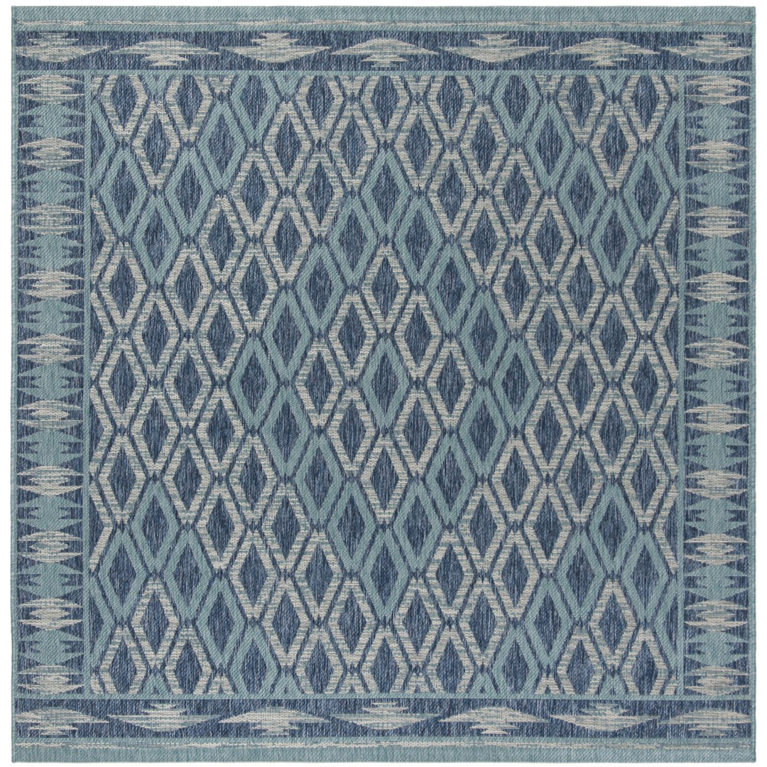 SAFAVIEH CY8531-39421 Courtyard Navy / Aqua Image 1