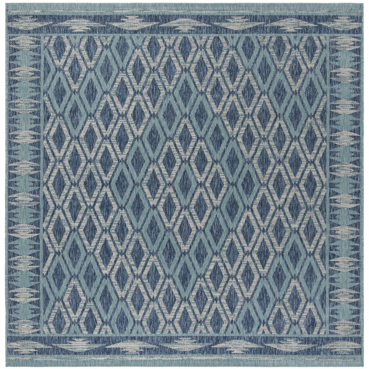 SAFAVIEH CY8531-39421 Courtyard Navy / Aqua Image 1