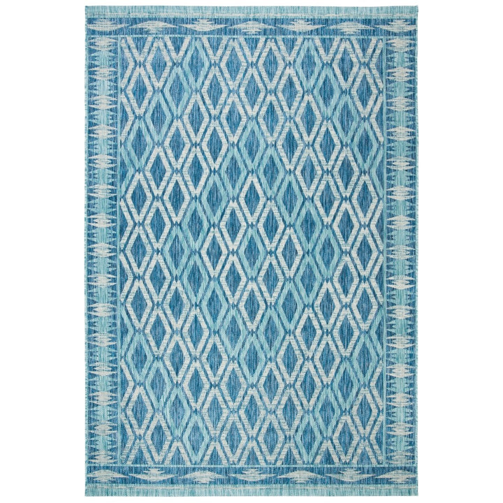 SAFAVIEH CY8531-39421 Courtyard Navy / Aqua Image 1