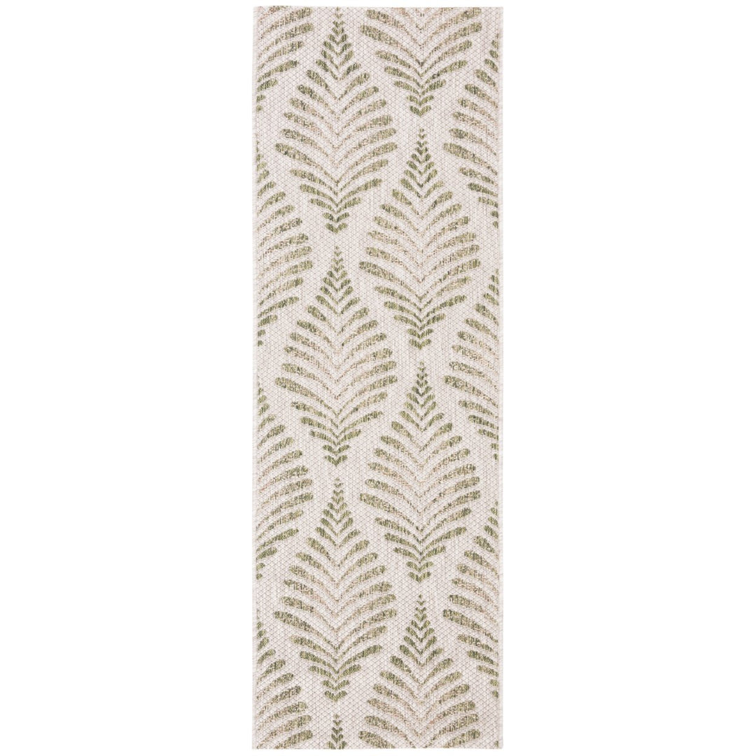 SAFAVIEH Outdoor CY8545-37912 Courtyard Beige / Green Rug Image 1