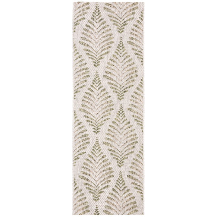 SAFAVIEH Outdoor CY8545-37912 Courtyard Beige / Green Rug Image 1