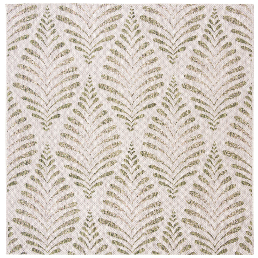 SAFAVIEH Outdoor CY8545-37912 Courtyard Beige / Green Rug Image 7