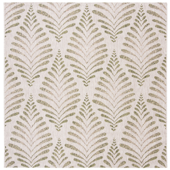 SAFAVIEH Outdoor CY8545-37912 Courtyard Beige / Green Rug Image 7