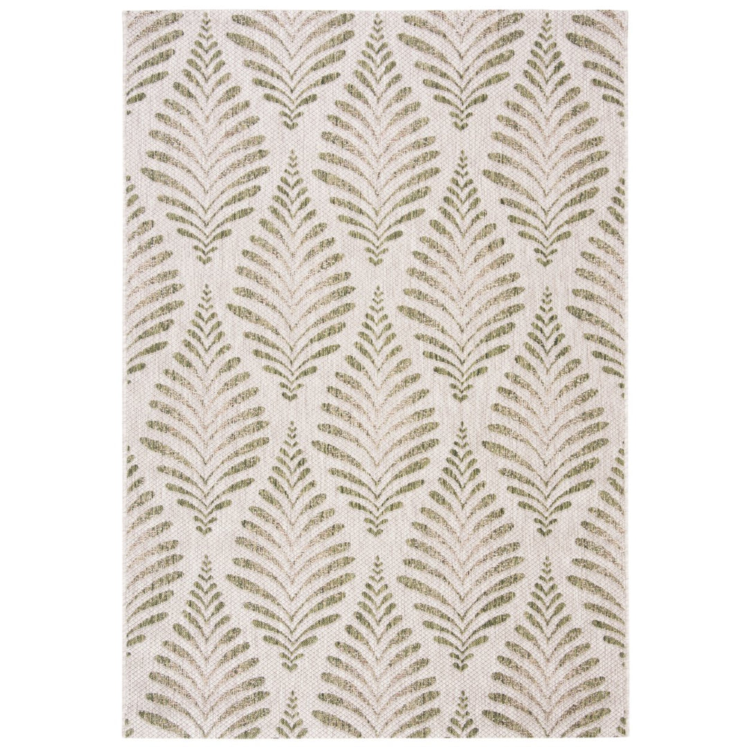 SAFAVIEH Outdoor CY8545-37912 Courtyard Beige / Green Rug Image 10