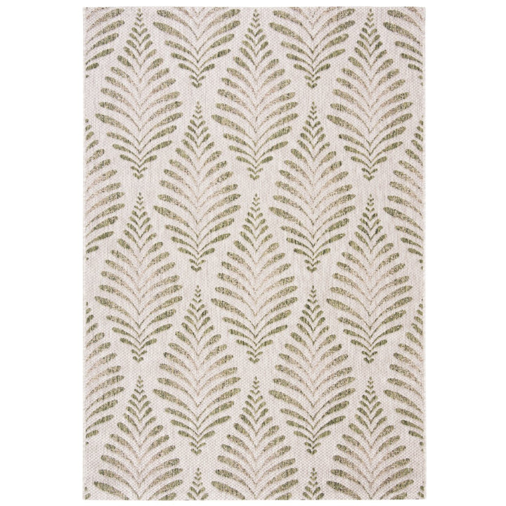 SAFAVIEH Outdoor CY8545-37912 Courtyard Beige / Green Rug Image 10