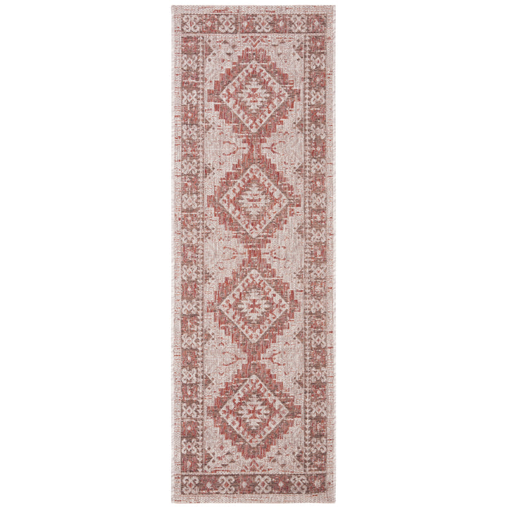 SAFAVIEH Outdoor CY8546-36512 Courtyard Beige / Red Rug Image 6