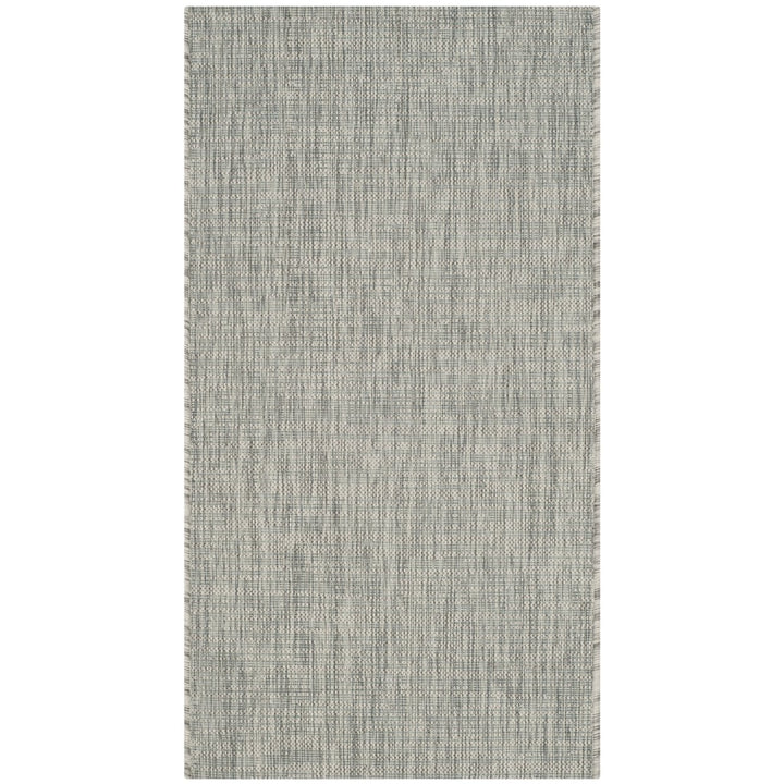 SAFAVIEH Outdoor CY8576-37111 Courtyard Grey / Turquoise Rug Image 1