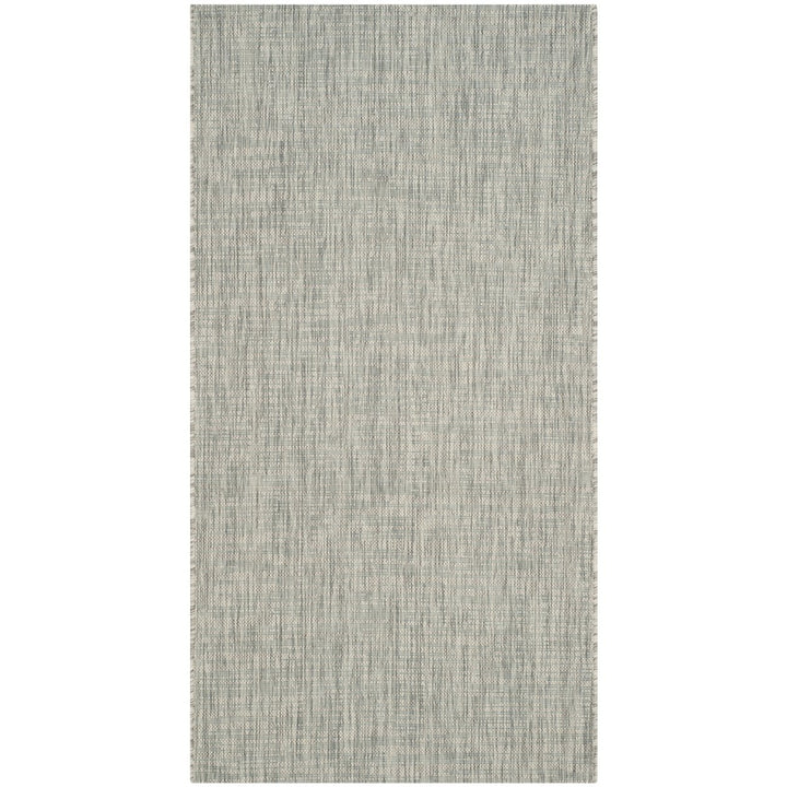 SAFAVIEH Outdoor CY8576-37111 Courtyard Grey / Turquoise Rug Image 1