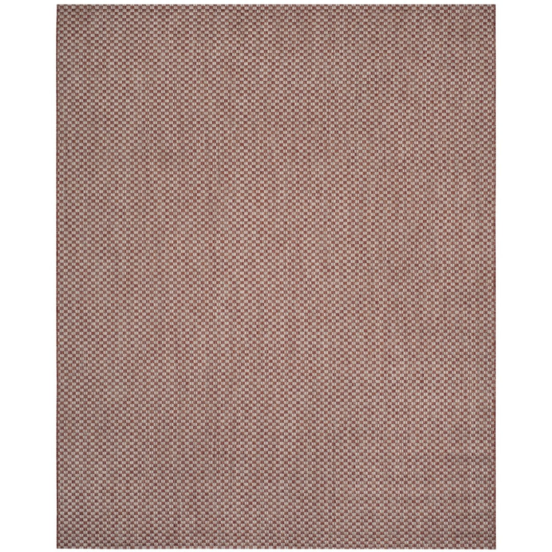 SAFAVIEH Outdoor CY8653-36521 Courtyard Rust / Light Grey Rug Image 1