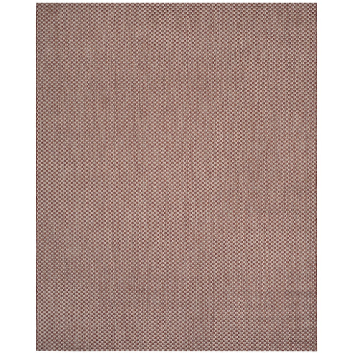 SAFAVIEH Outdoor CY8653-36521 Courtyard Rust / Light Grey Rug Image 1