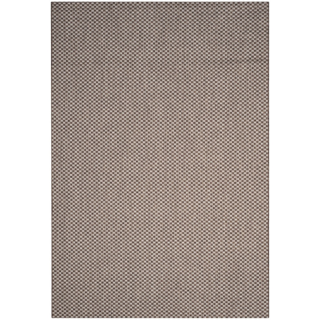 SAFAVIEH Outdoor CY8653-36321 Courtyard Lt Brown / Lt Grey Rug Image 1