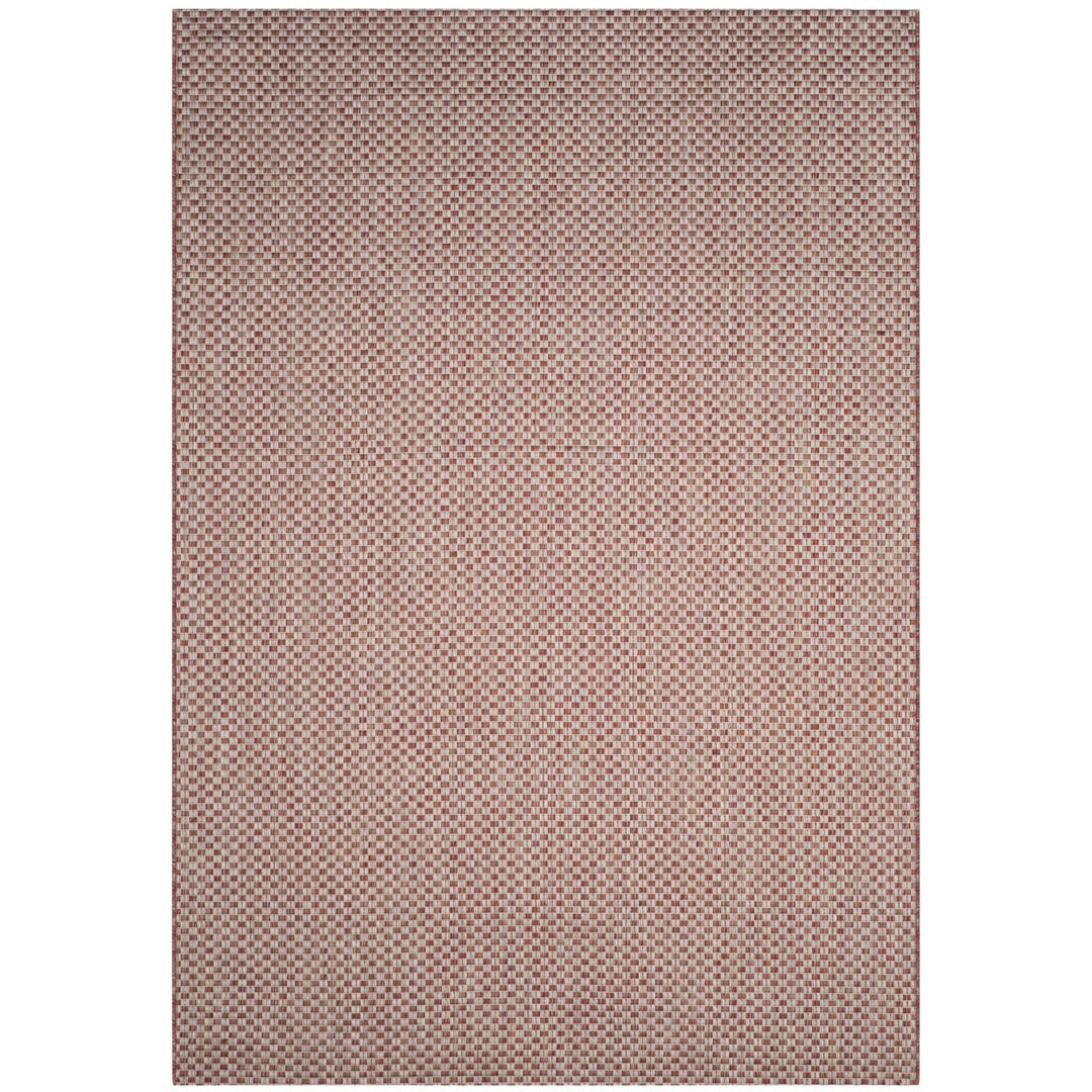 SAFAVIEH Outdoor CY8653-36521 Courtyard Rust / Light Grey Rug Image 1