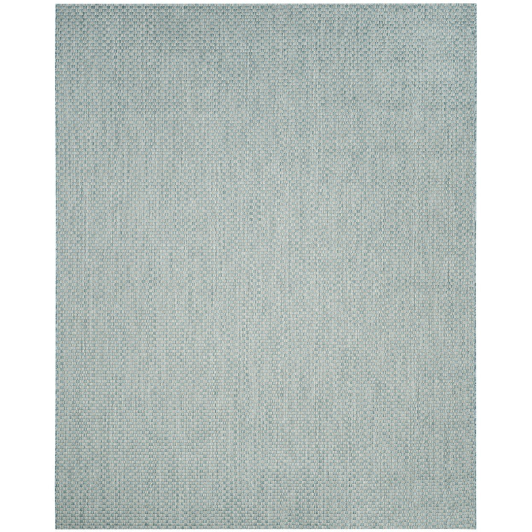 SAFAVIEH Outdoor CY8653-37121 Courtyard Lt Blue / Lt Grey Rug Image 1