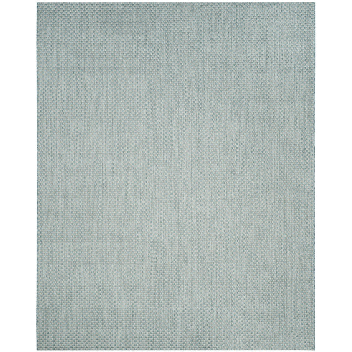 SAFAVIEH Outdoor CY8653-37121 Courtyard Lt Blue / Lt Grey Rug Image 1