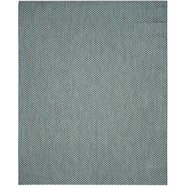 SAFAVIEH Outdoor CY8653-37221 Courtyard Turquoise / Light Grey Rug Image 1