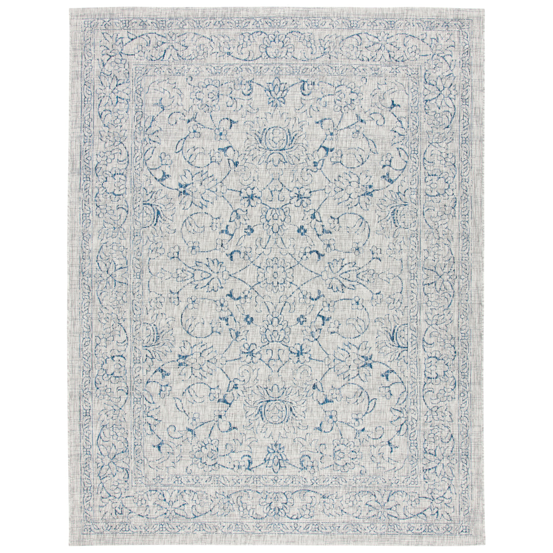 SAFAVIEH Outdoor CY8680-36812 Courtyard Grey / Navy Rug Image 4