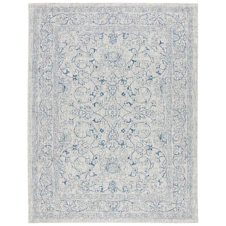 SAFAVIEH Outdoor CY8680-36812 Courtyard Grey / Navy Rug Image 4