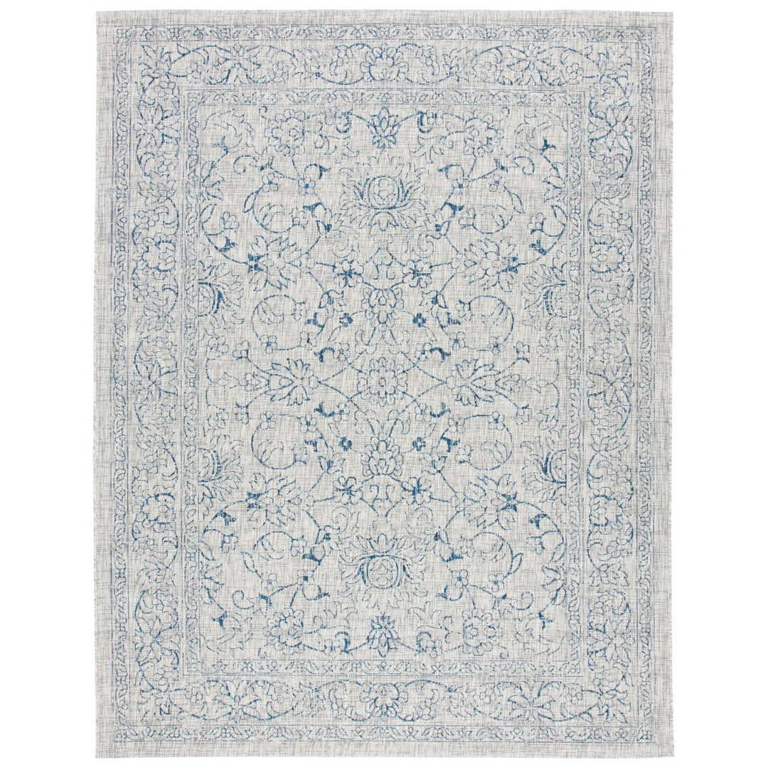 SAFAVIEH Outdoor CY8680-36812 Courtyard Grey / Navy Rug Image 1