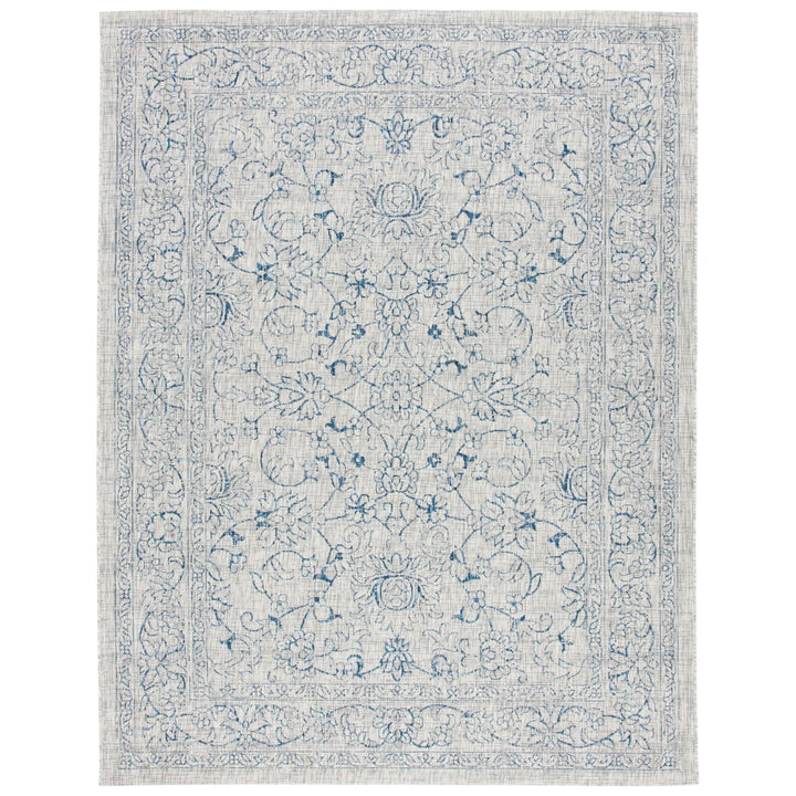 SAFAVIEH Outdoor CY8680-36812 Courtyard Grey / Navy Rug Image 1