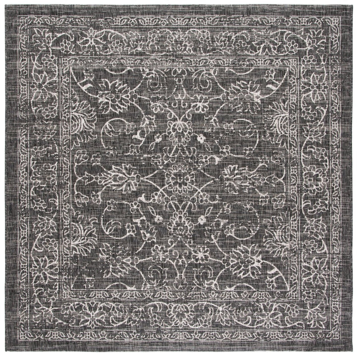 SAFAVIEH Outdoor CY8680-36621 Courtyard Black / Ivory Rug Image 1