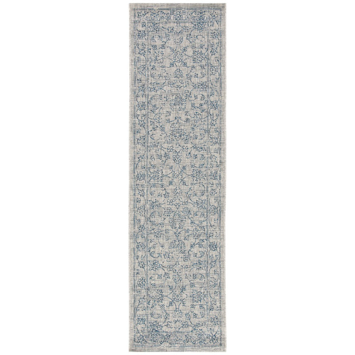 SAFAVIEH Outdoor CY8680-36812 Courtyard Grey / Navy Rug Image 1