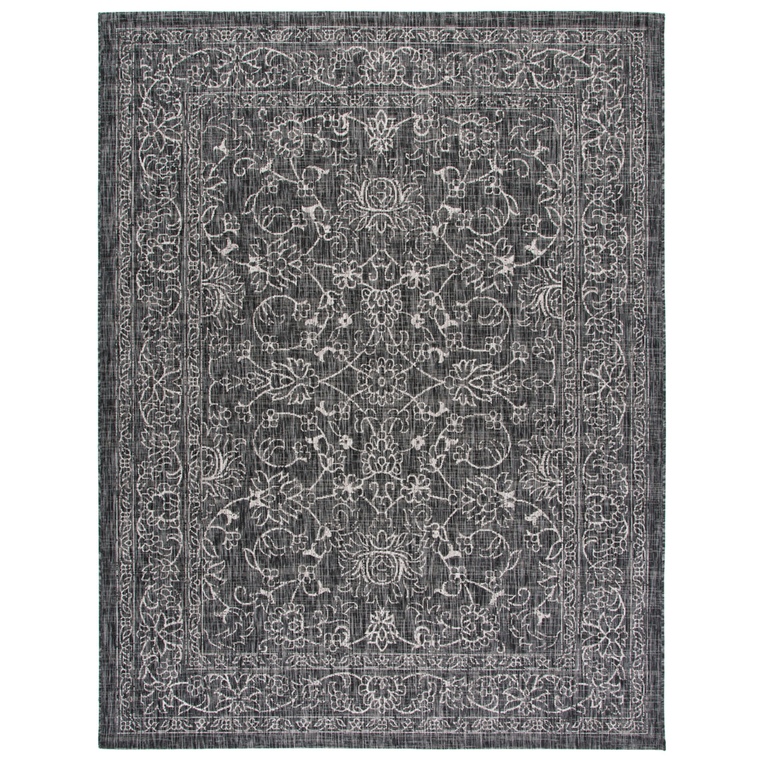 SAFAVIEH Outdoor CY8680-36621 Courtyard Black / Ivory Rug Image 9