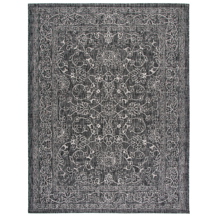 SAFAVIEH Outdoor CY8680-36621 Courtyard Black / Ivory Rug Image 9