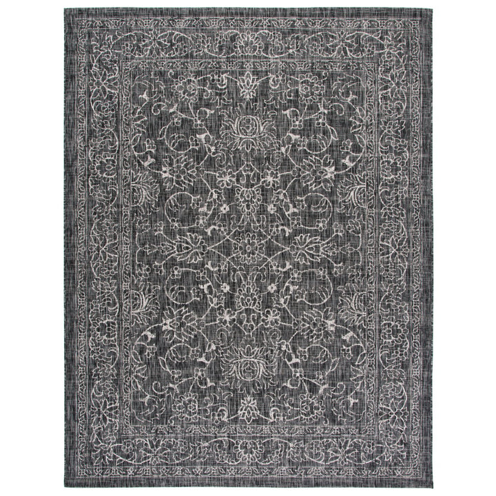 SAFAVIEH Outdoor CY8680-36621 Courtyard Black / Ivory Rug Image 1