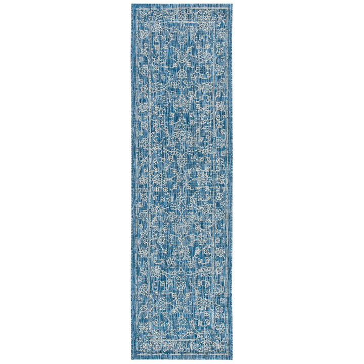 SAFAVIEH Outdoor CY8680-36821 Courtyard Navy / Ivory Rug Image 6