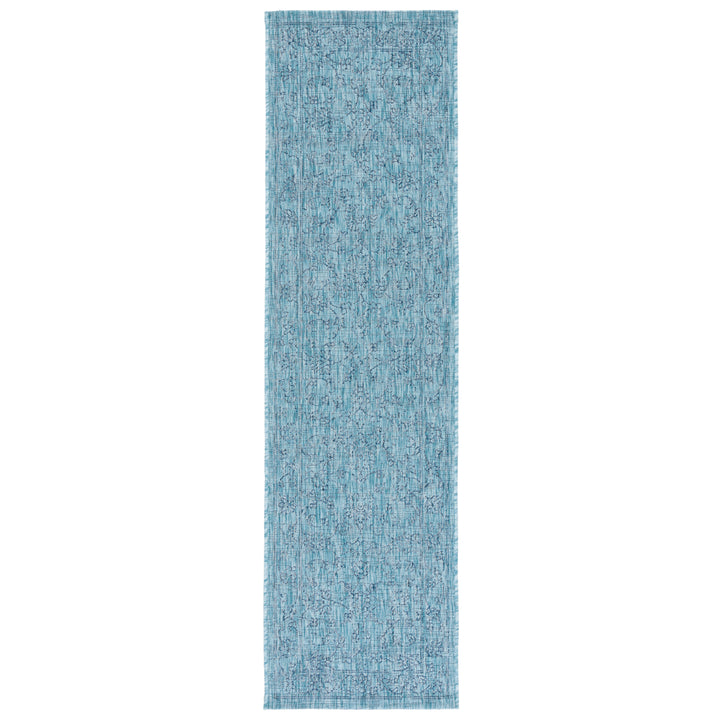 SAFAVIEH Outdoor CY8680-39412 Courtyard Aqua / Navy Rug Image 6